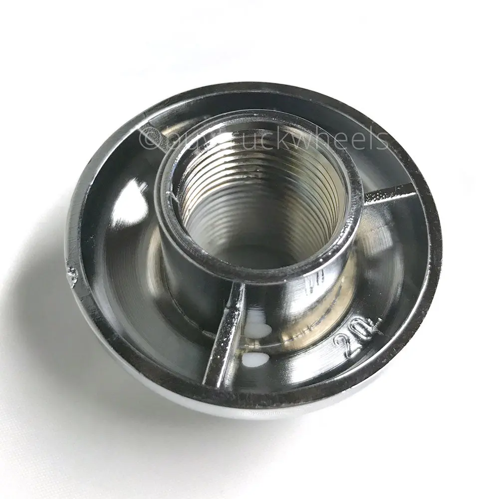 Alcoa Flange Chrome Plastic Threaded Nut Covers 20Mm 1