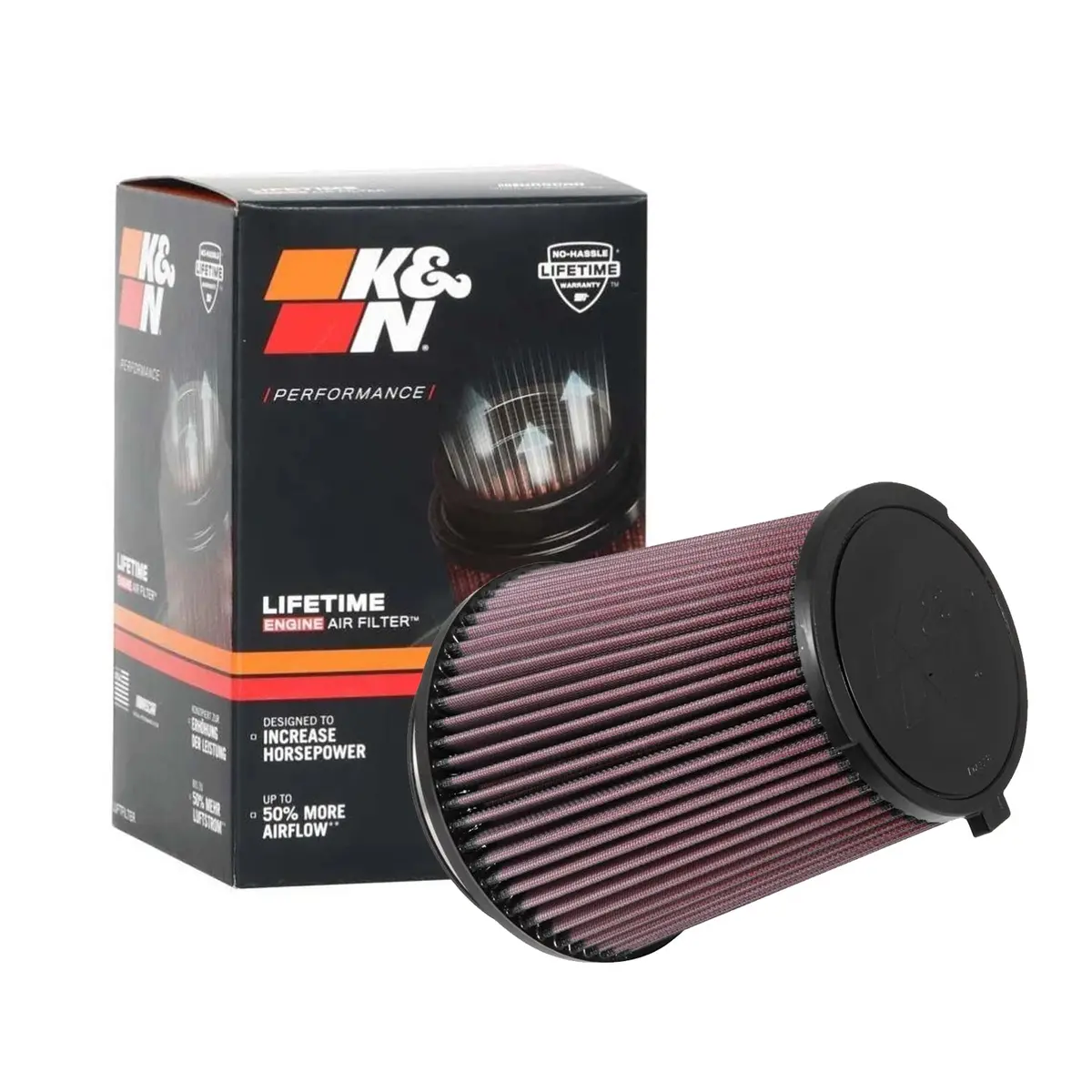 K&N Engine Air Filter Washable E-0649 For Ford Mustang Shelby 5.2L 2016-2019 1