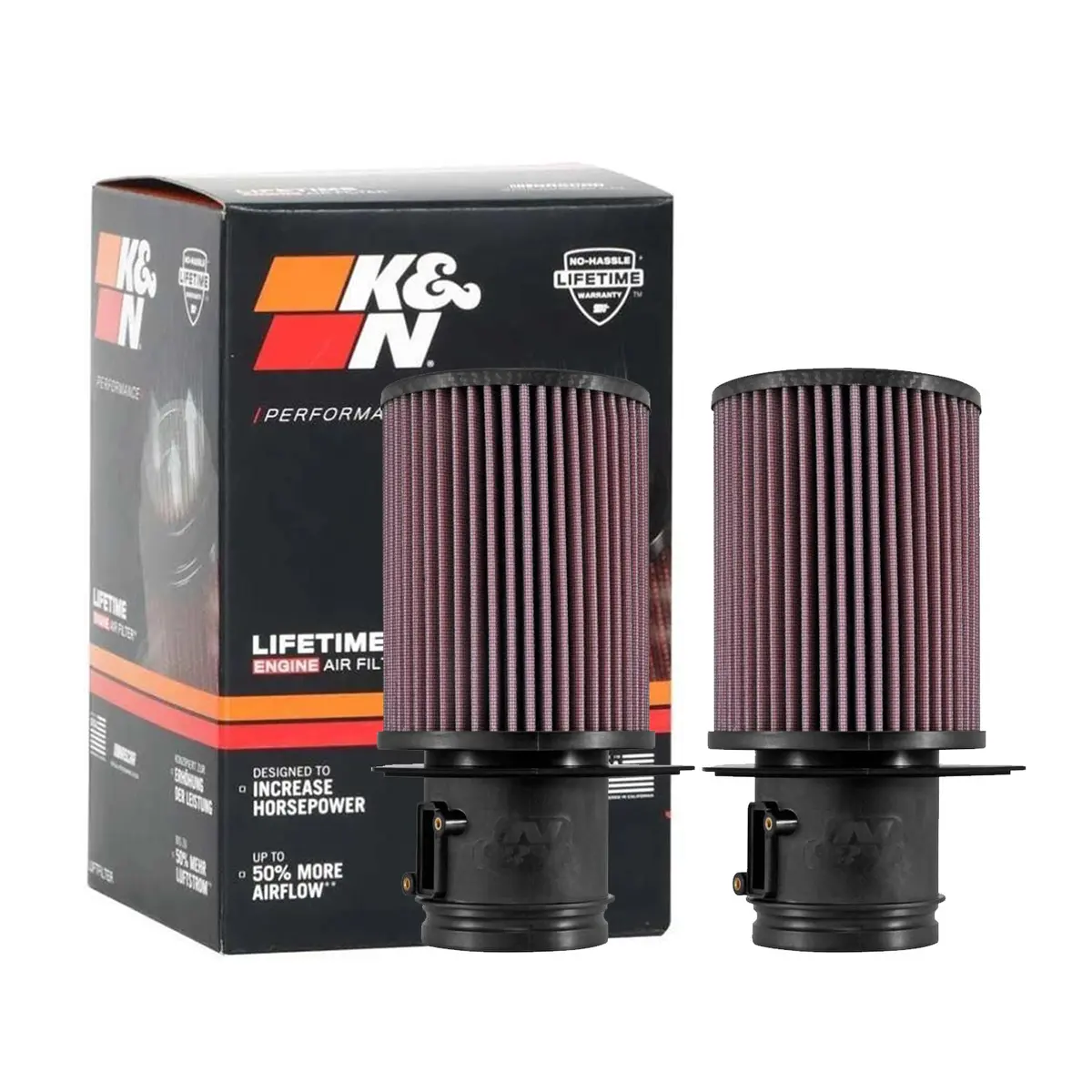 K&N Engine Air Filter Washable E-0658 For Audi R8 2014-2018, Lamborghini Huracan 2015 1