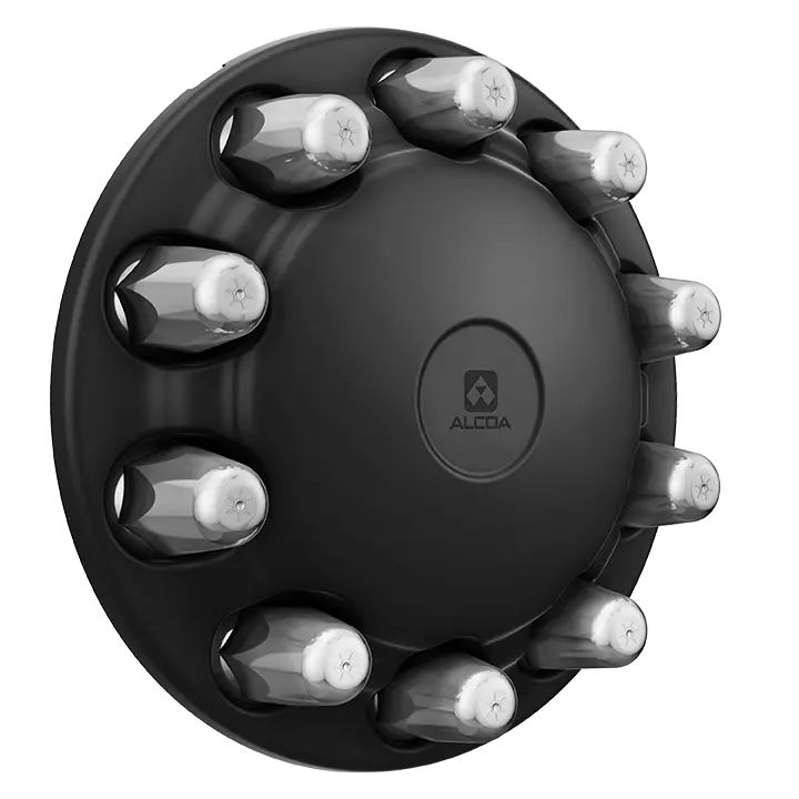 Aero Front Black Interlocking Hub Cover Kit With Chrome Lug Covers 1