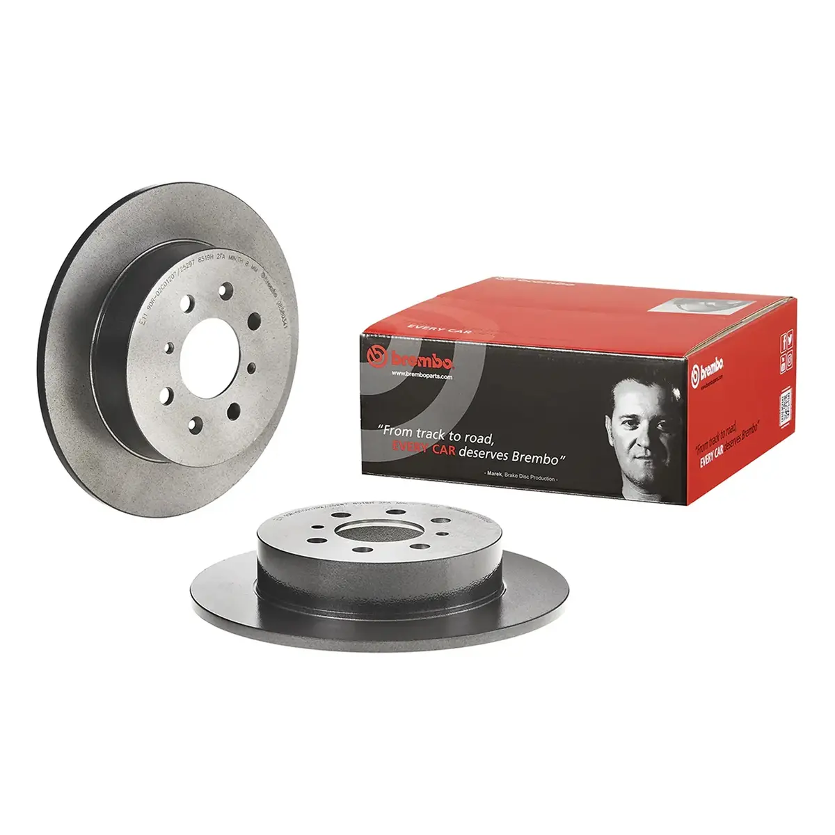 Brembo Rear Rotor Disc 08.5803.41 For Honda Civic New Dimension Es 2001 - 2005 1