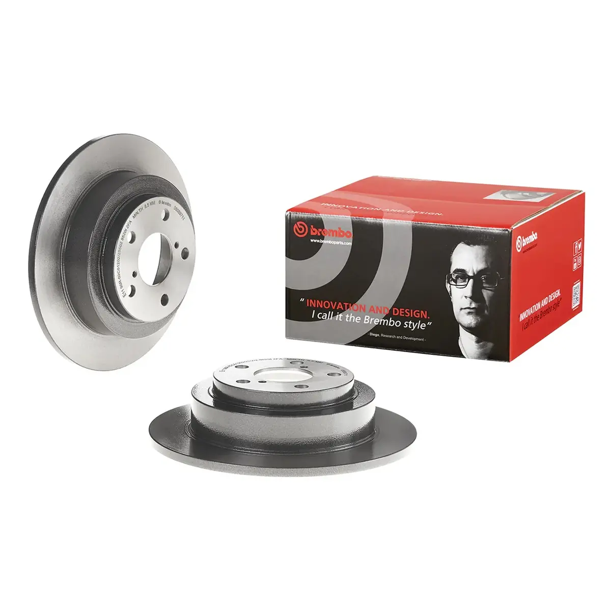 Brembo Rear Rotor Disc 08.6897.11 For Subaru Forester Sg 2003 - 2008 1