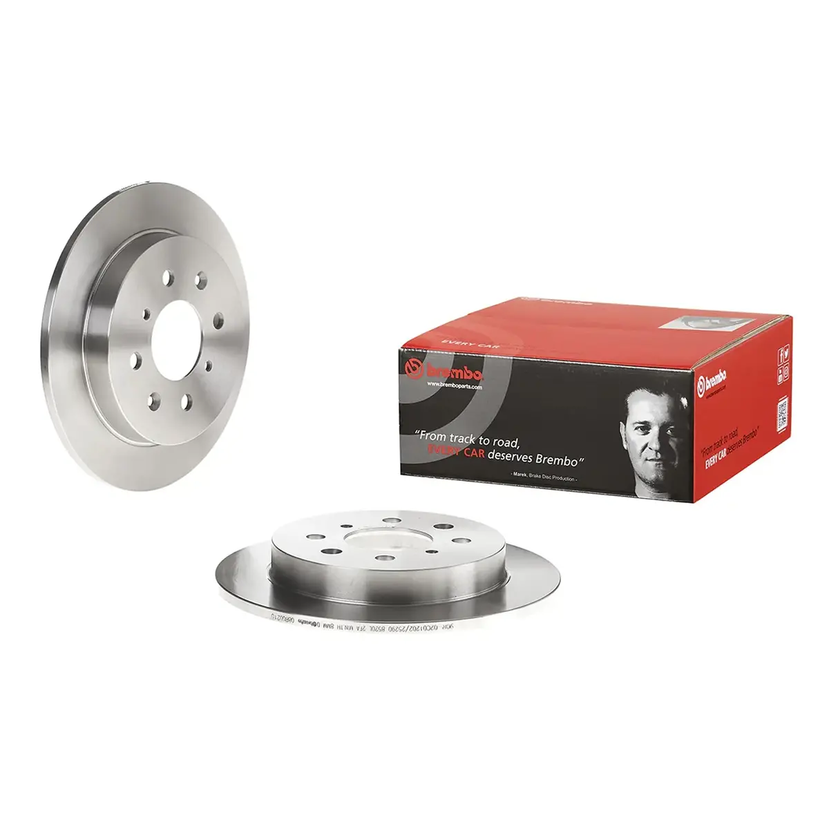 Brembo Rear Rotor Disc 08.B602.10 For Honda Jazz Ge, Gk 1