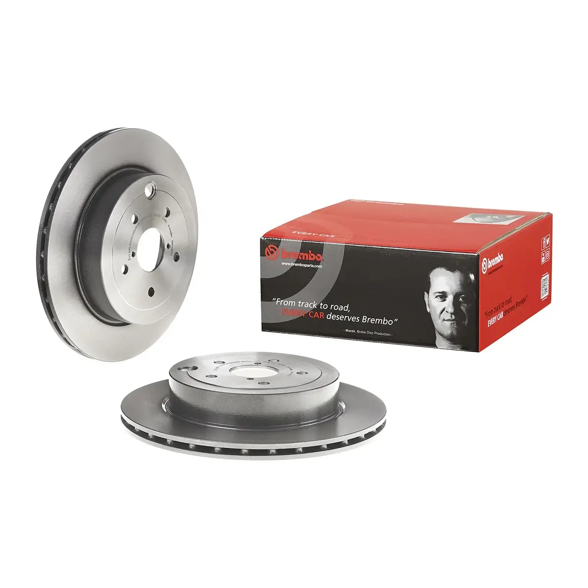 Brembo Rear Rotor Disc 09.A198.11 For Subaru Impreza Wrx Sti Grb 2007 - 2014 1