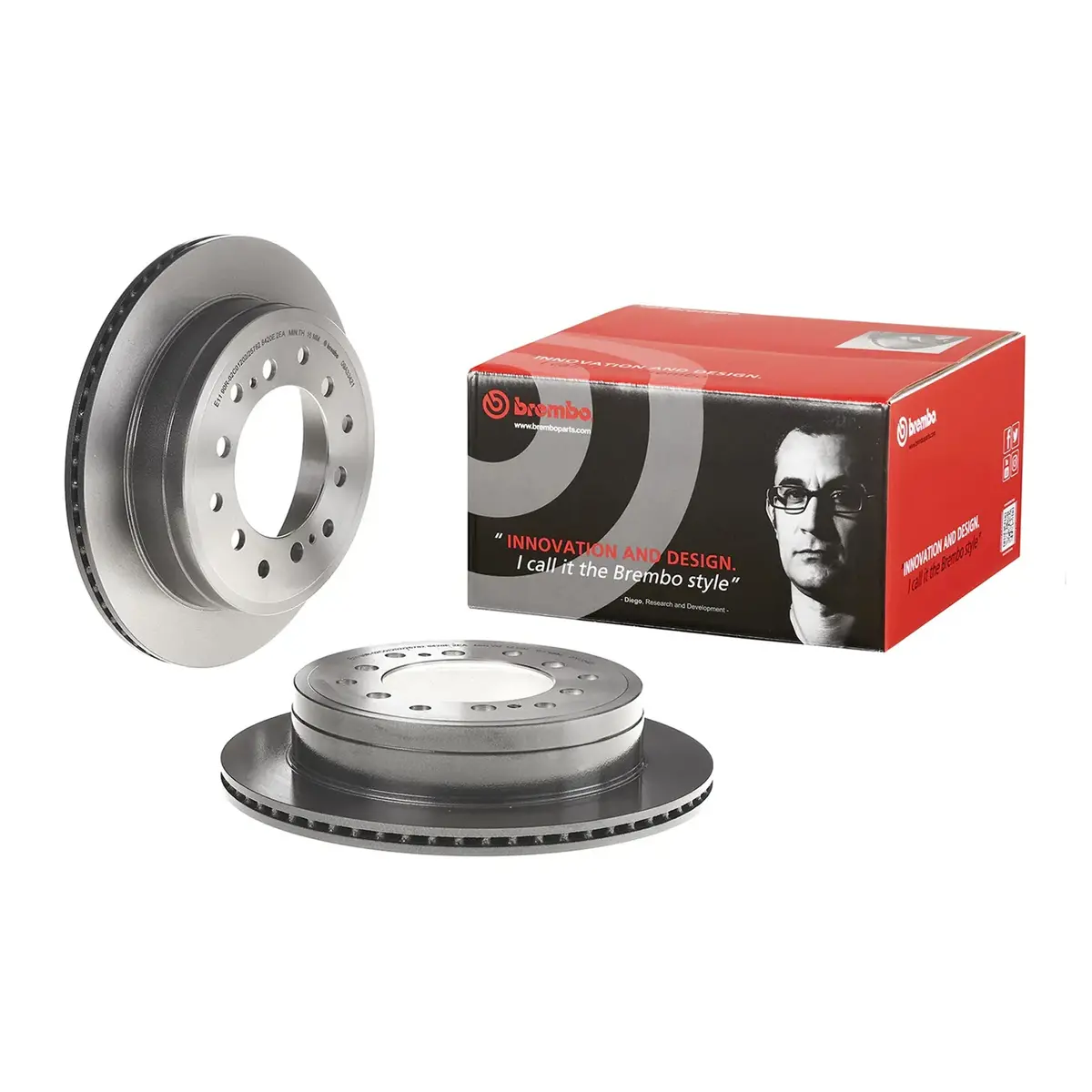 Brembo Rear Rotor Disc 09.A334.21 For Toyota Fortuner 2016 - Present 1