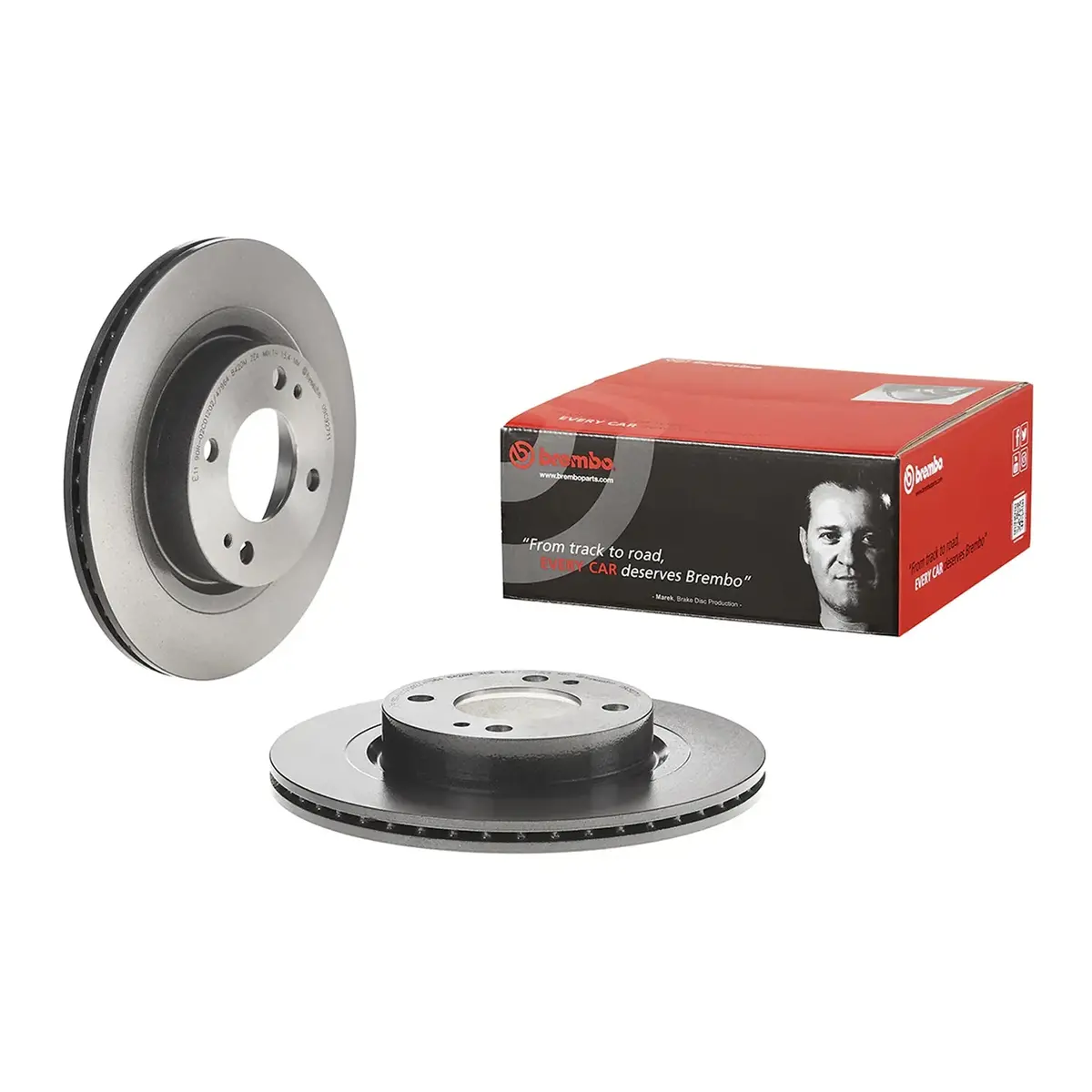 Brembo Front Rotor Disc 09.C927.11 For Mitsubishi Mirage 2012-Up 1