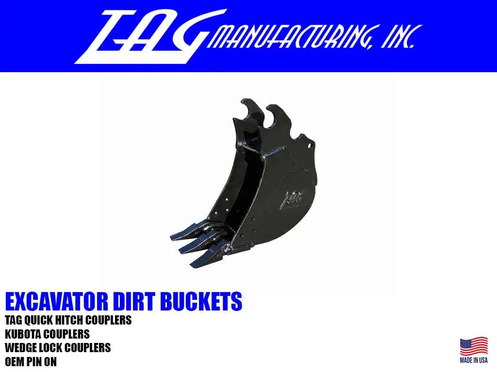 Tag 14000 - 16000 Lbs Dirt Style Excavator Buckets 1