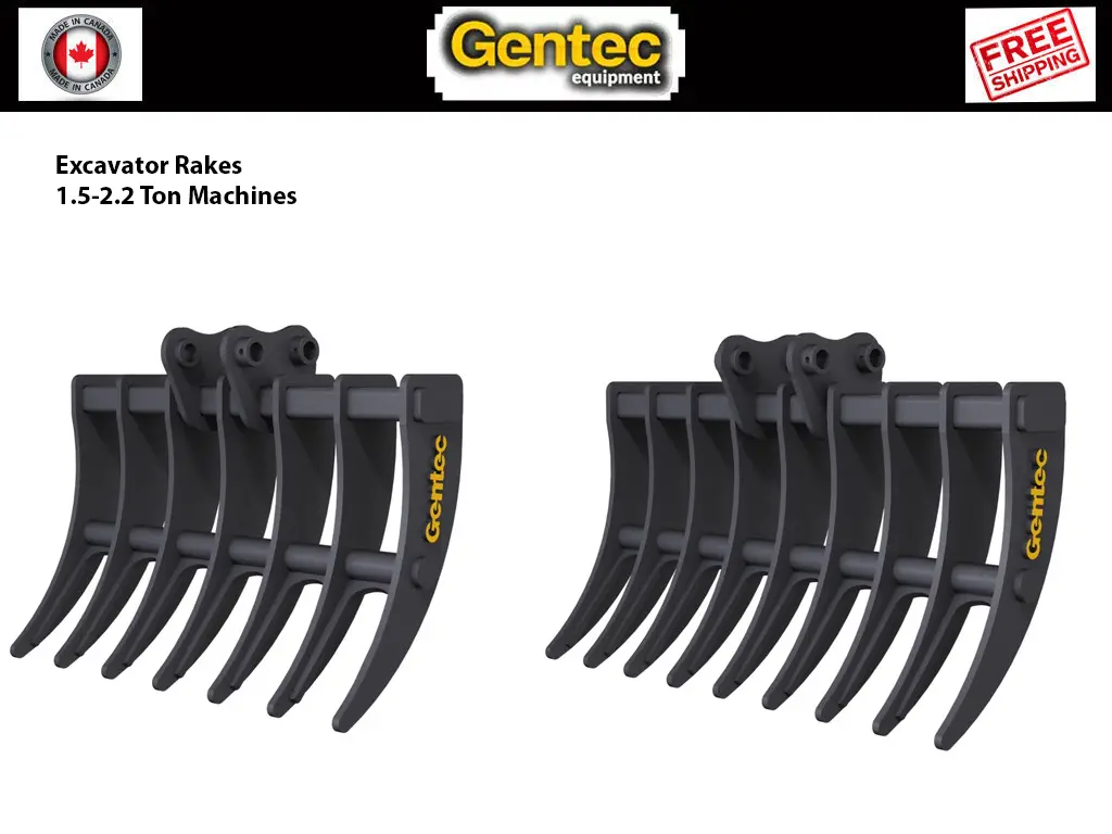 Gentec Rakes For 1.5-2.2 Ton Excavators 1