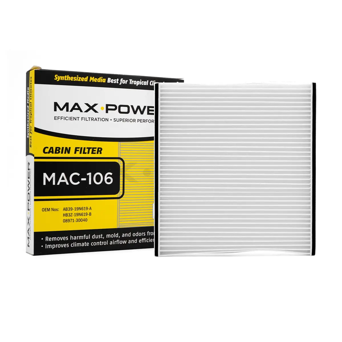 Max Power Cabin Filter Mac-106 For Toyota Crown 1999-2004, Ford Ranger 2012-, Mazda Bt-50 2012- 1