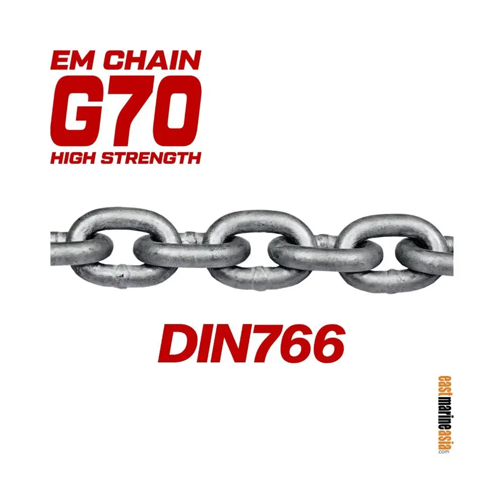 Em Chain G70 High Strength Din 766 Windlass / Anchor Chain 1