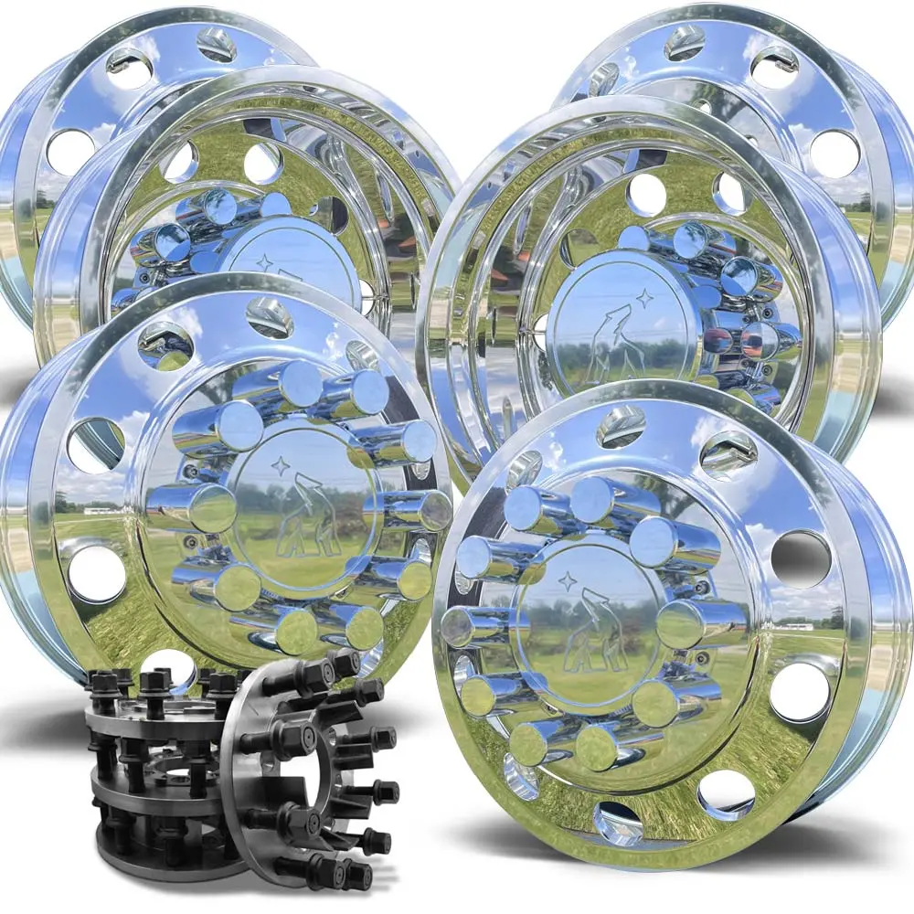 22X8.25 Mirror Forged Aluminum "Classic" 6 Wheel Kit W/ Adapters And Chrome Caps (2005-Present Ford F350 Drw) 3