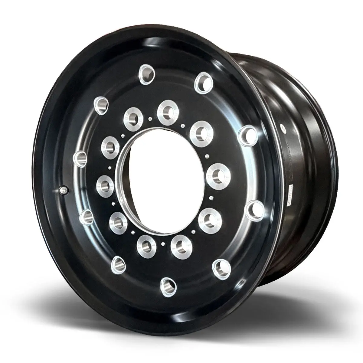 22.5X12.25 Northstar 10X285mm Hub Pilot Satin Black W/ Milling "Stellar" Front 2.75" Offset 1