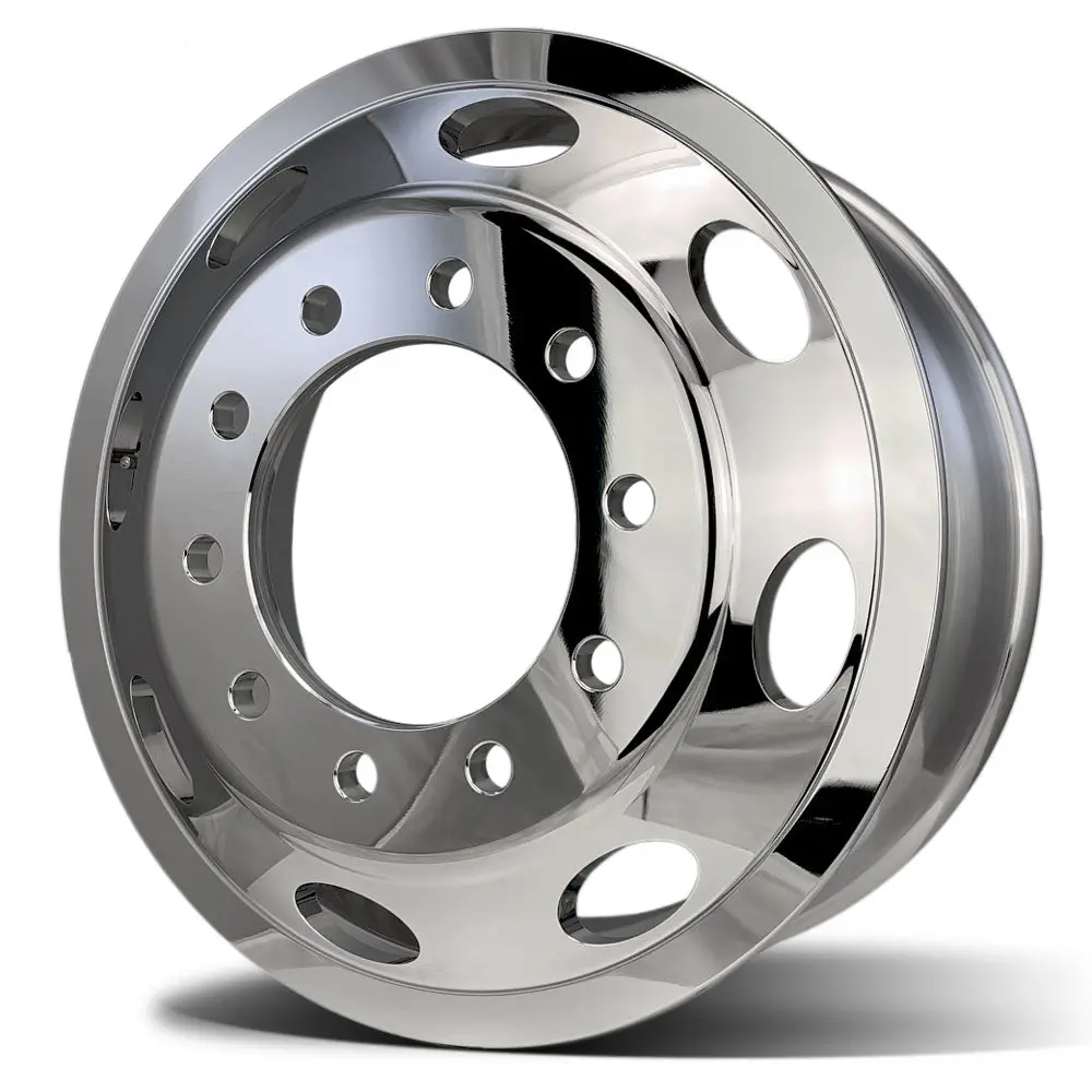 22.5X8.25 Northstar 10X285mm Hub Pilot Mirror Polished Both Sides "Oval Hole" 1