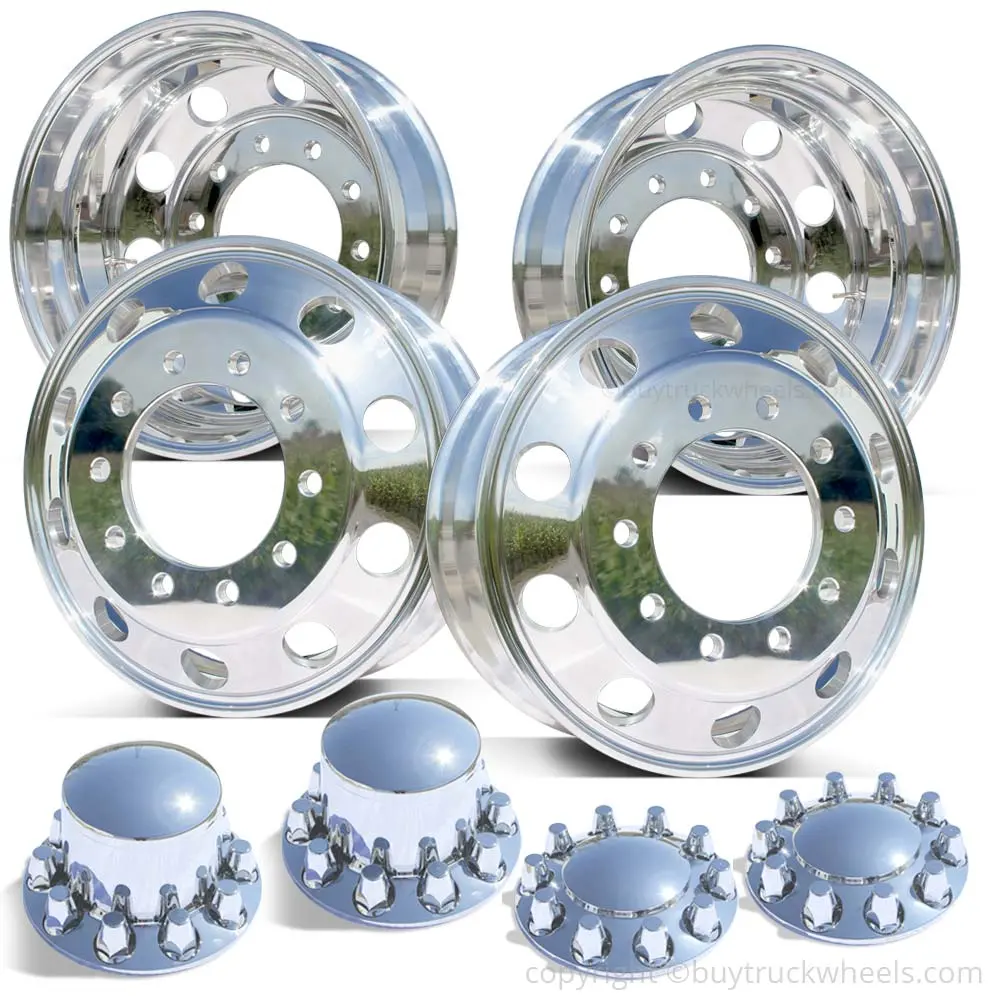 22.5 Mirror Polished Northstar 4 Wheel Kit 1