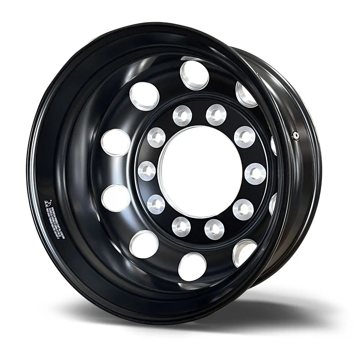 22.5X8.25 Northstar 10X285mm Hub Pilot "Stellar" Black Rear 1