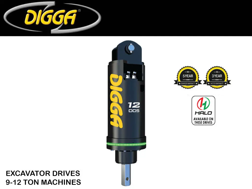 Digga Two Speed Auger Drives For Excavators, 19800 - 26500 Lbs. Machines (9T-12T) 1