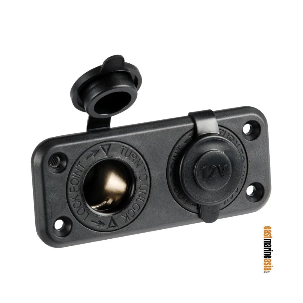 Cigarette Lighter Power Socket - Double (Panel Mounting) 1