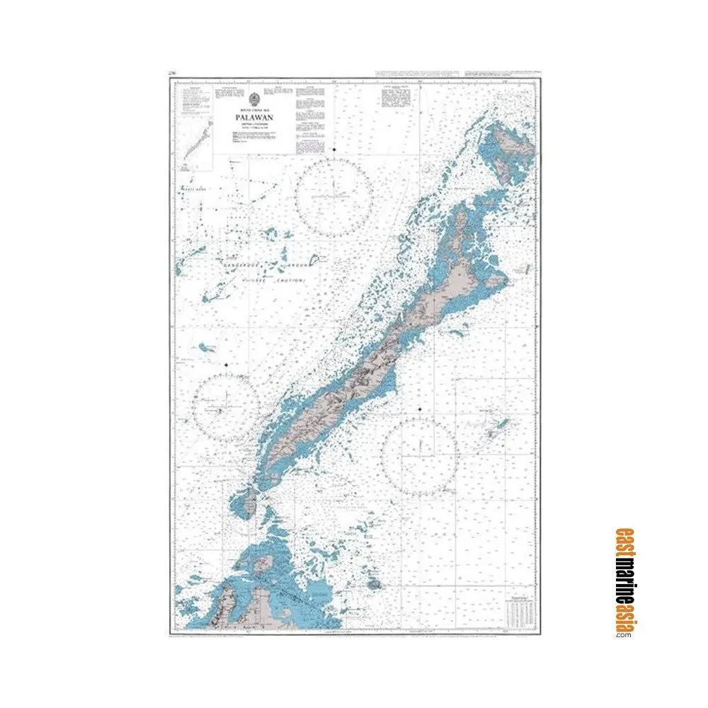 British Admiralty Nautical Chart #0967 Palawan 1