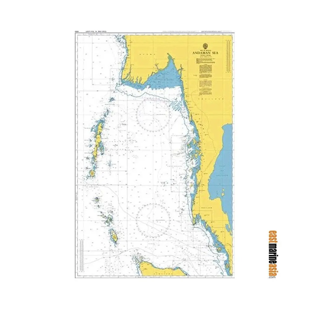 British Admiralty Nautical Chart #0830 Bay Of Bengal, Andaman Sea 1