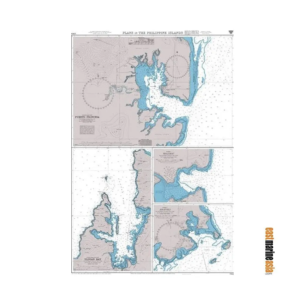 British Admiralty Nautical Chart #2914 Plans In The Philippine Islands 1