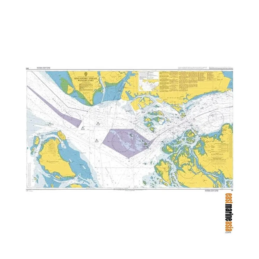British Admiralty Nautical Chart #3833 Singapore Strait Western Part 1