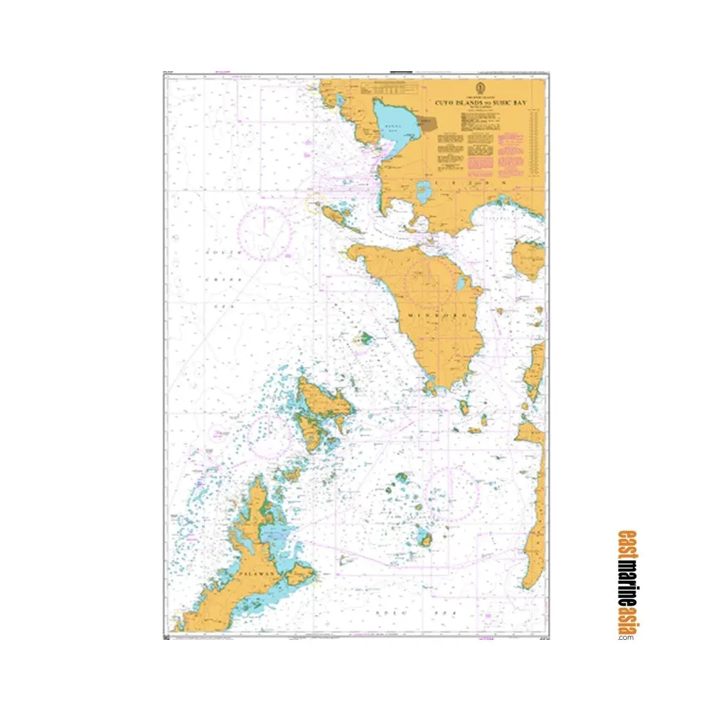 British Admiralty Nautical Chart #4414 Cuyo Islands To Subic Bay 1