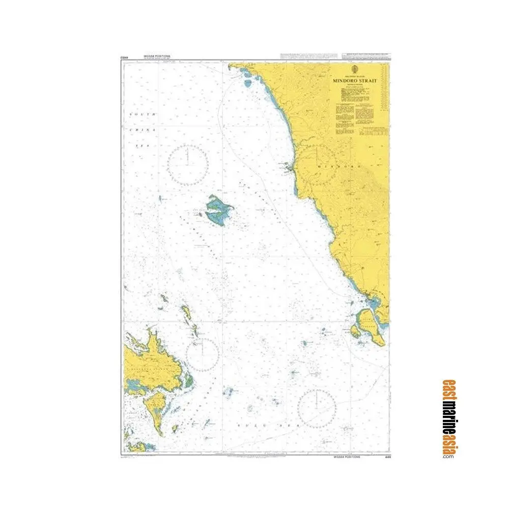 British Admiralty Nautical Chart #4483 Mindoro Strait 1
