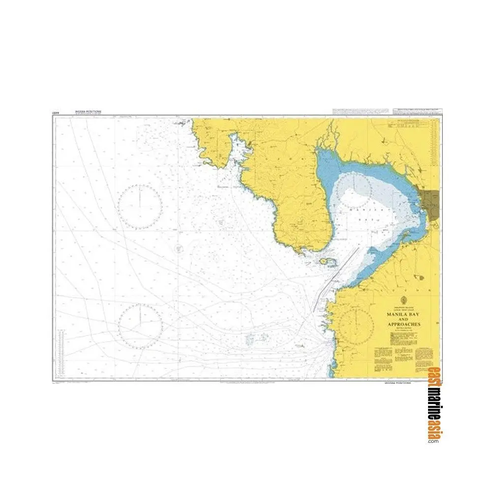 British Admiralty Nautical Chart #4491 Manila Bay And Approaches 1