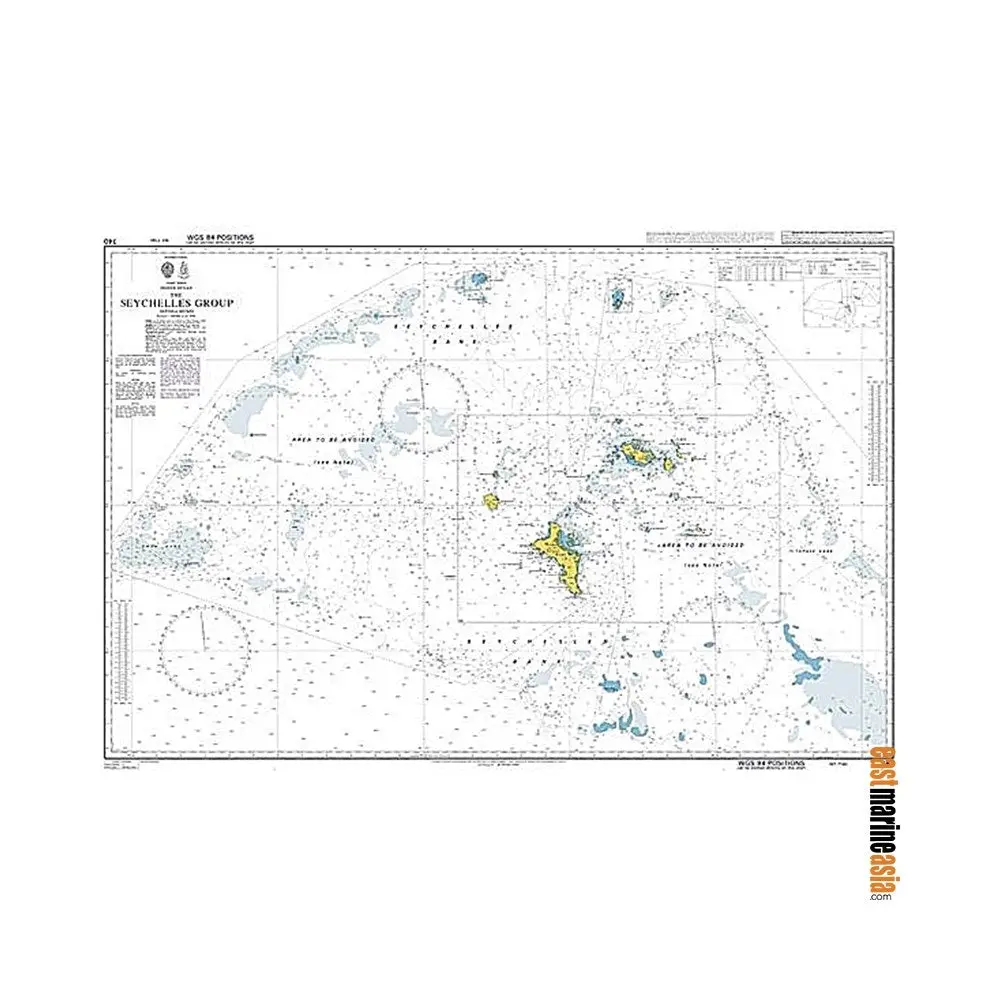 British Admiralty Nautical Chart #0740 The Seychelles Group 1