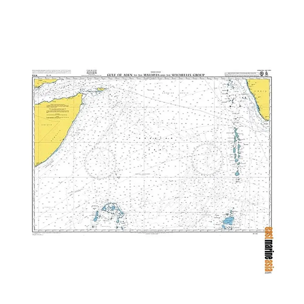 British Admiralty Nautical Chart #4703 Gulf Of Aden To The Maldives And Seychelles Group 1