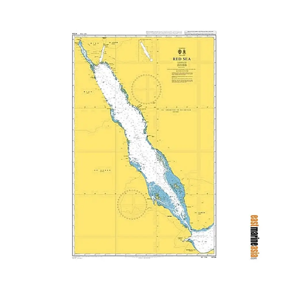 British Admiralty Nautical Chart #4704 Red Sea 1
