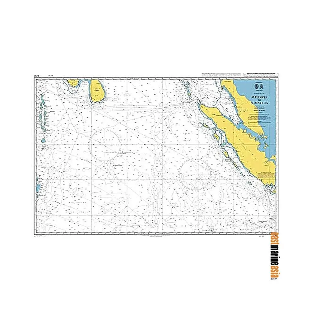 British Admiralty Nautical Chart #4707 Maldives To Sumatera 1