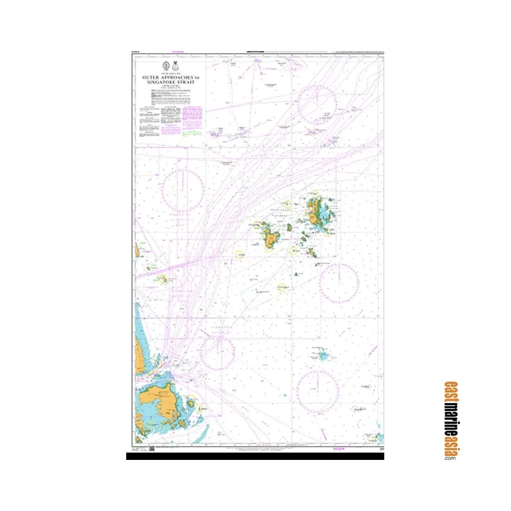 British Admiralty Nautical Chart #2869 Outer Approaches To Singapore Strait 1