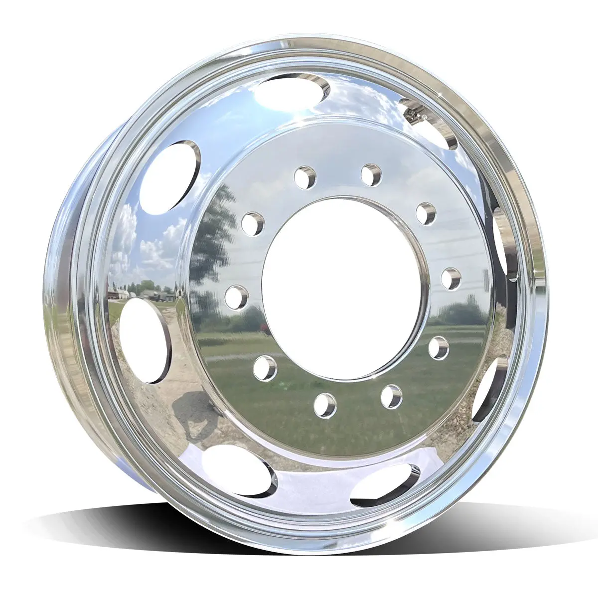 24.5X8.25 Northstar 10X285mm Hub Pilot "Saturn" Oval Hole Mirror Polished Both Sides 1