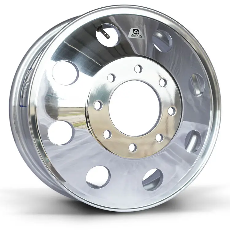 16X6.00 Alcoa 8X6.5" Bolt Circle 4.60" Center Bore Chevy Mirror Polish Front 1