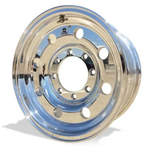 16X7.00 Alcoa 8X6.5 Acorn Style Mirror Polish Aluminum Wheel 1