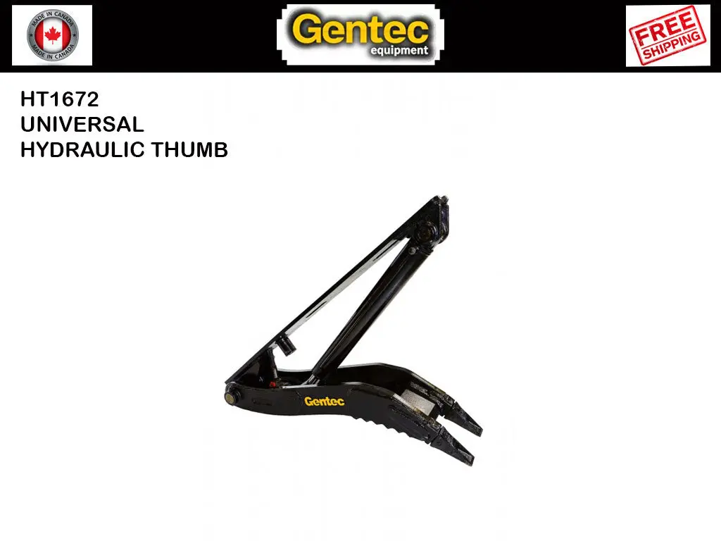 Ht1672 Gentec Universal Mechanical Excavator Thumbs, 55000-100000 Lbs. Excavators 1