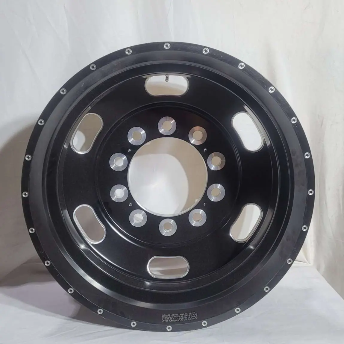 24.5X8.25 Atx 10X285mm Hub Pilot Black "Indy" Rear Outer (Returned Item) 1