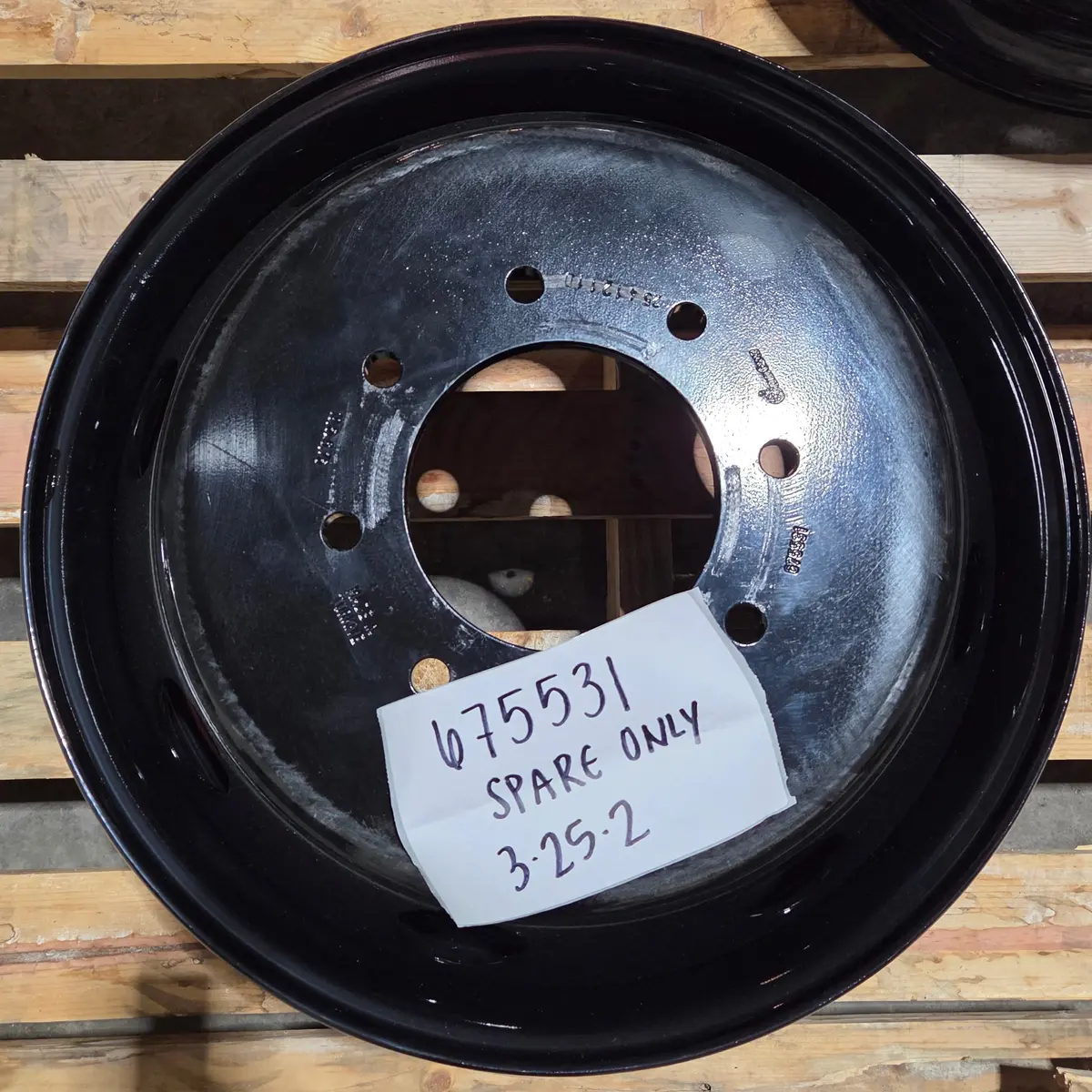 19.5X6.75 8X200mm Black Steel Dodge Ram 3500 (2019-Present) (Spare Only) 1