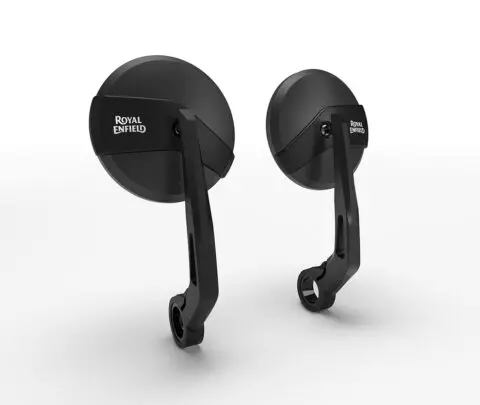 Black Bar-End Mirrors - Classic/Meteor/Hunter 350 And Int/Continental Gt/Super Meteor/Shotgun 650/Bear 650 1