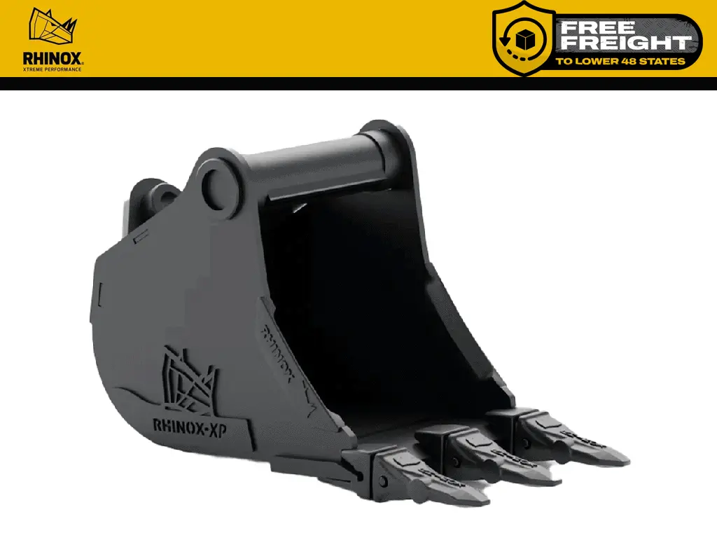 Rhinox Tag / Cp / Wain Roy Quick Hitch Dirt Buckets For (1.5T) 2500 To 4000 Lbs. Machines (1.25" T-Pin) 1