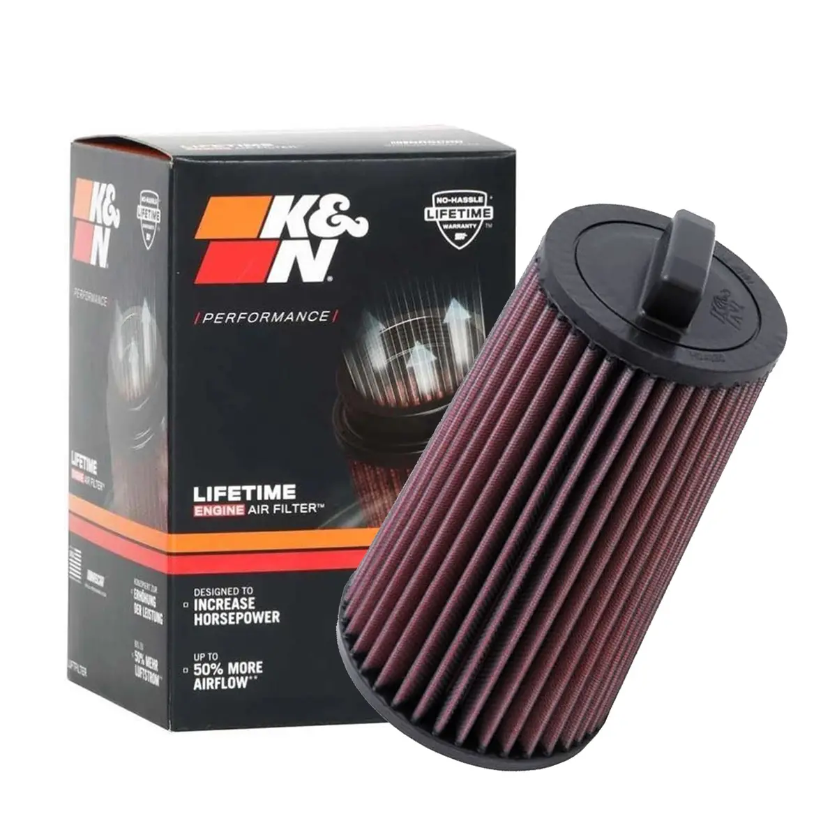 K&N Engine Air Filter Washable E-2011 For Mercedes Benz C200, C180, Clc160 2002-2011 1