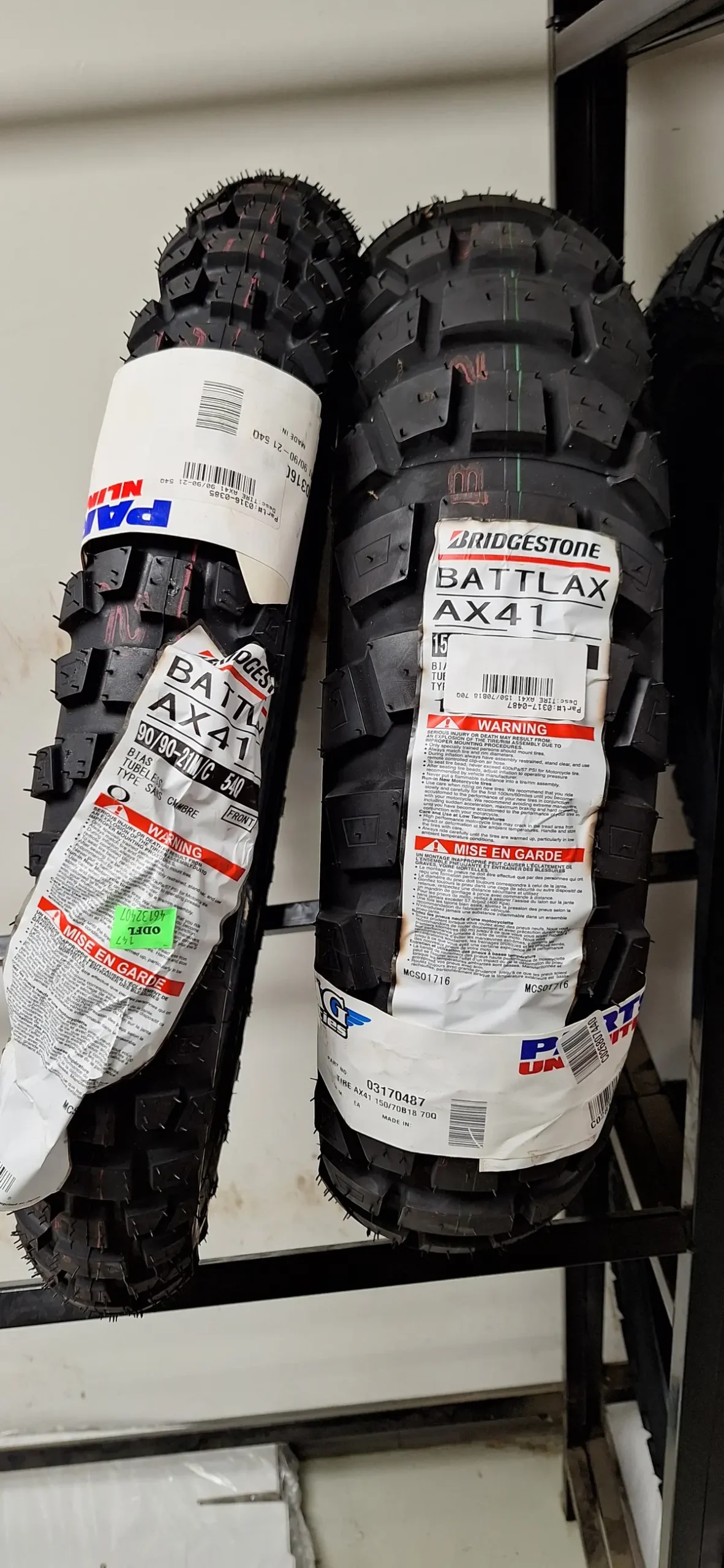 Bridgestone Battlax Ax41 Set Ktm/Tenere Closeout Tires 1