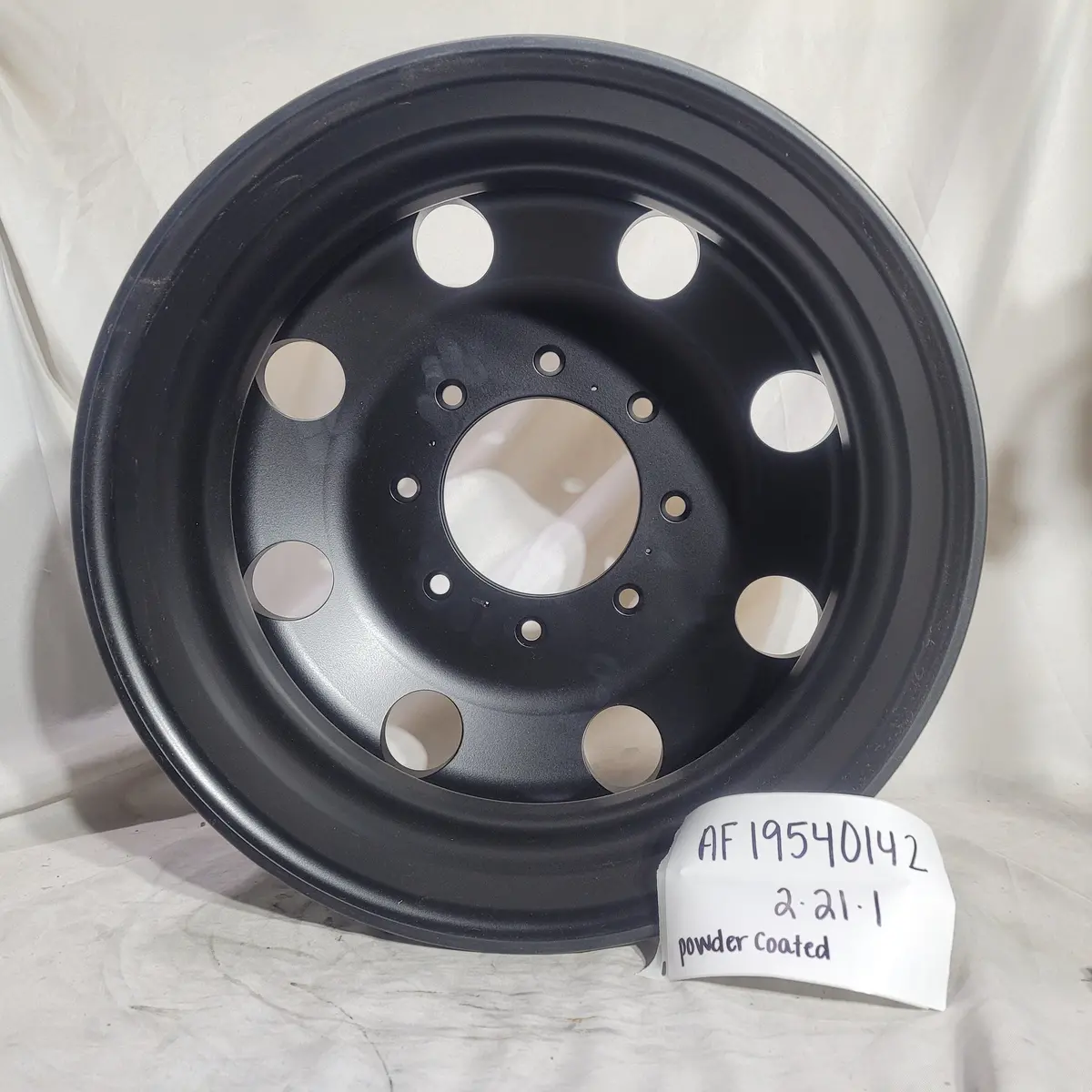 19.5 American Force Direct Bolt 8X210 Chevy Powder Coated Black Aluminum Wheel (Returned Item) 1