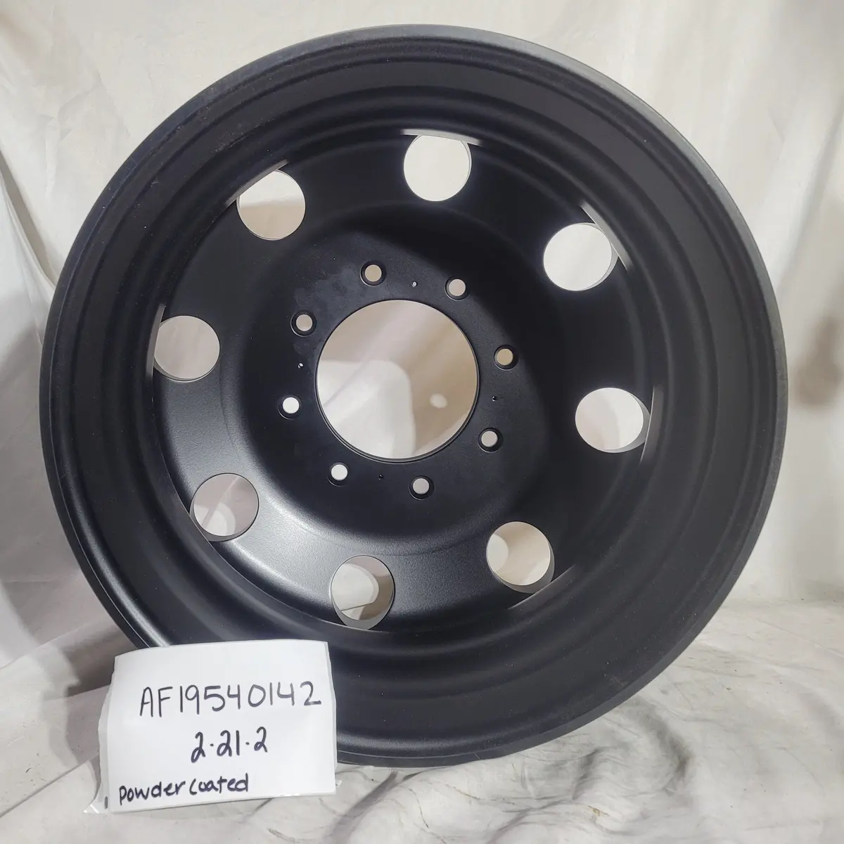 19.5 American Force Direct Bolt 8X210 Chevy Powder Coated Black Aluminum Wheel (Returned Item) 1