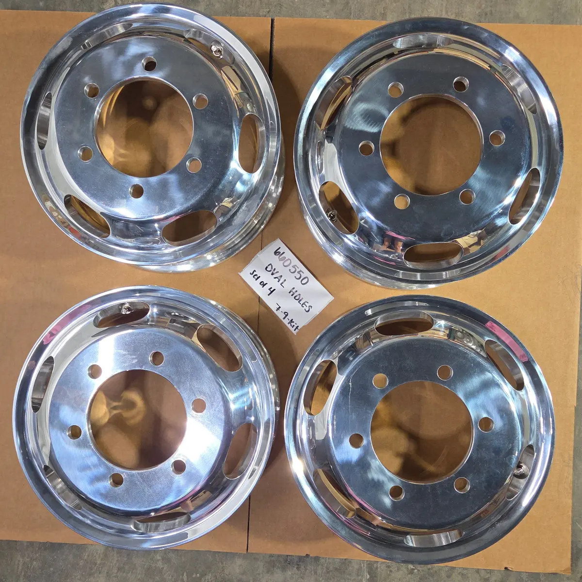 16X5.5 Northstar Sprinter 3500 Mirror Polish 4 Wheel Package (Oval Holes) 1