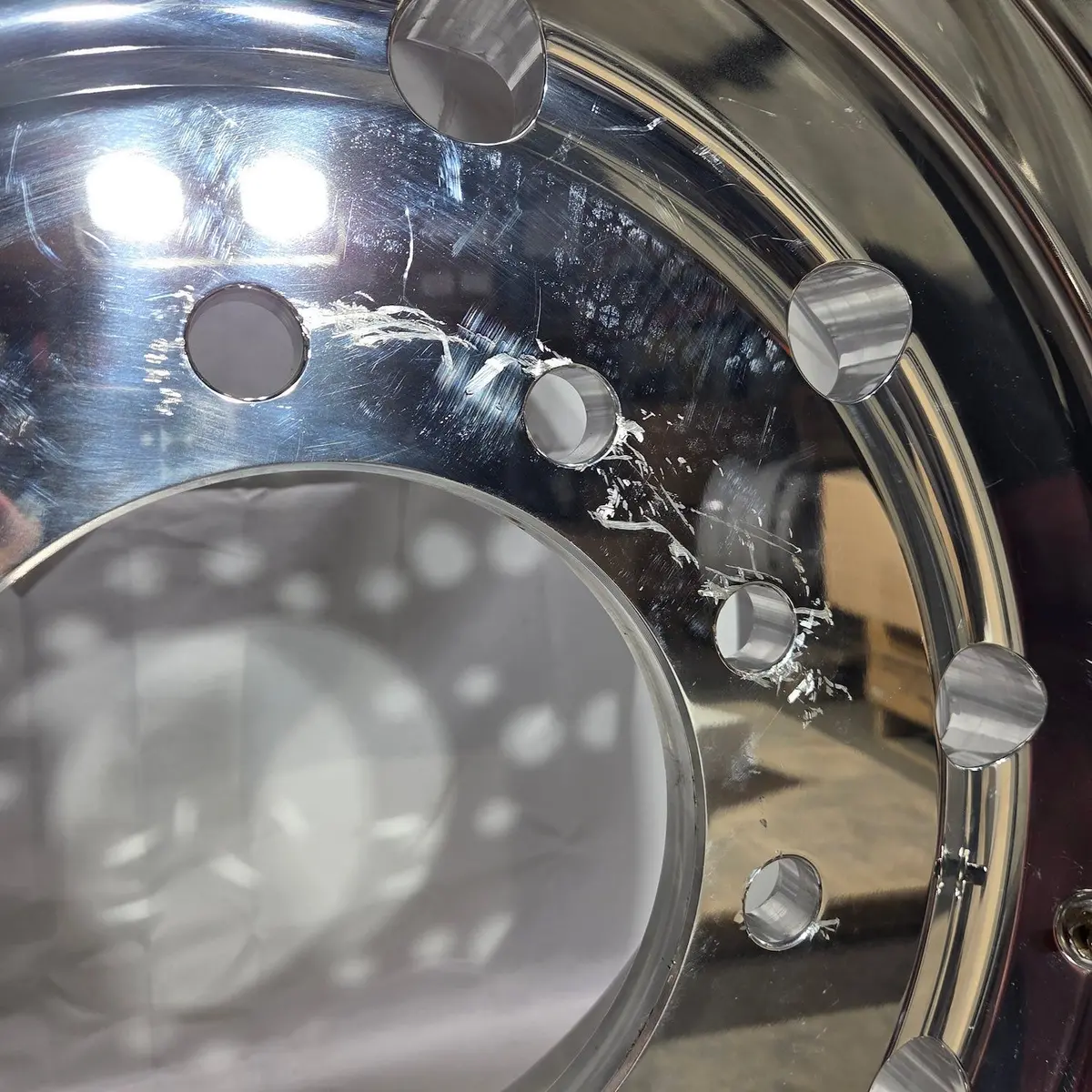 22.5X12.25 Northstar 10X285mm Hub Pilot Mirror Polish Both Sides 2.75" Offset (Returned Item) 2