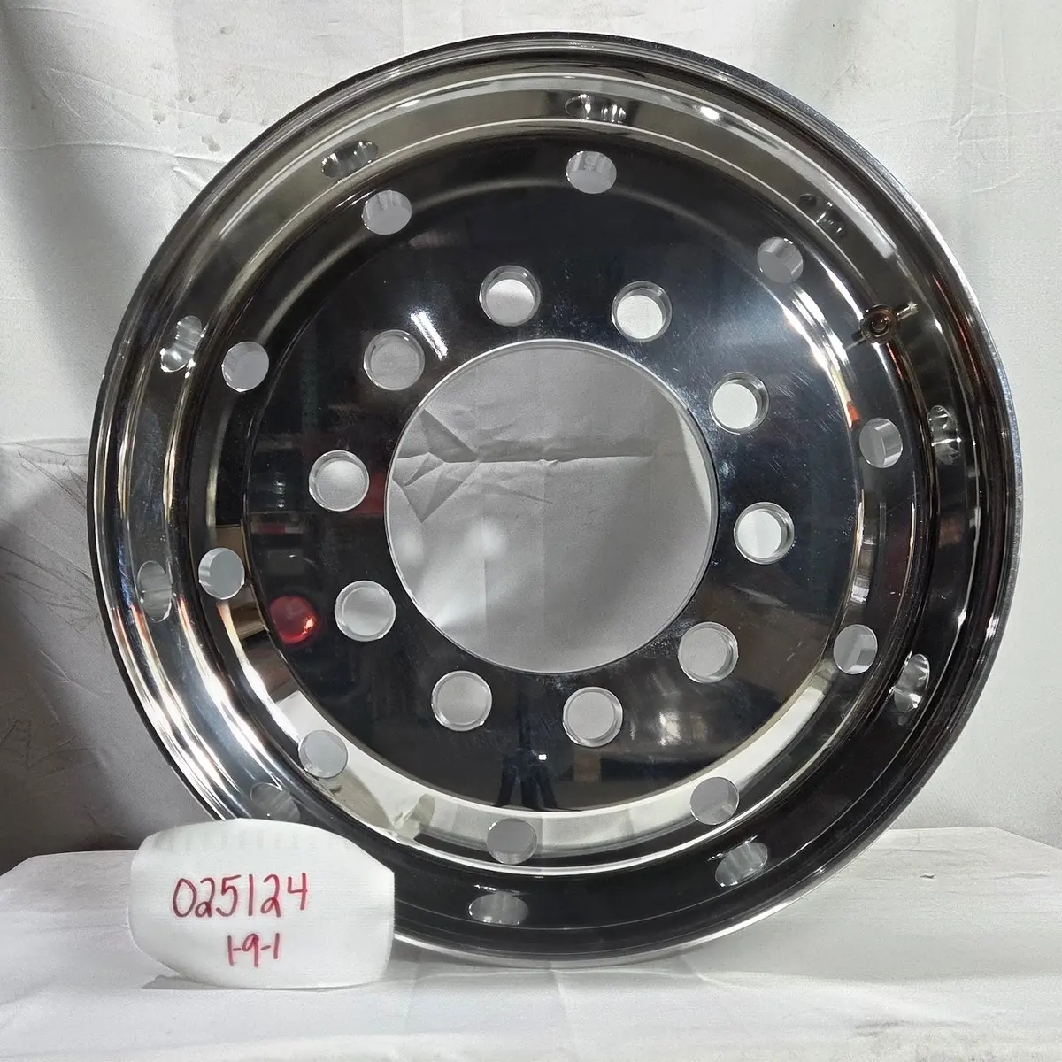 22.5X12.25 Northstar 10X11.25" Stud Pilot Mirror Polish Flat Face Wheel Front Only (4.68" Offset) (Returned Item) 1