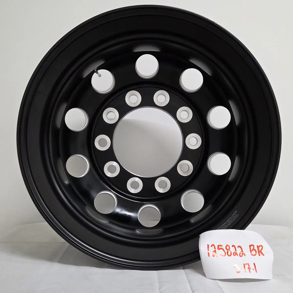 22.5X8.25 Northstar 10X285mm Hub Pilot "Stellar" Black Rear (Returned Item) 1