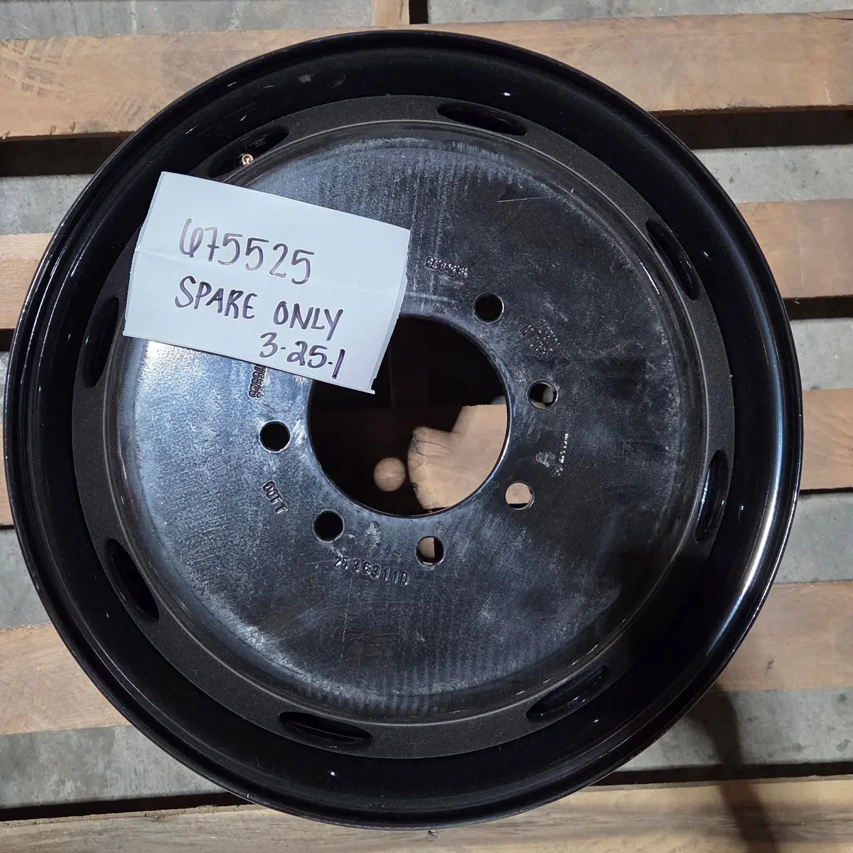 19.5X6.75 8X6.5" Black Steel (Dodge Ram 3500 1994-2018) (Spare Only) 1